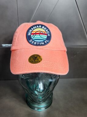 Miramar Beach Destin FL Coral Baseball Cap Adjustable